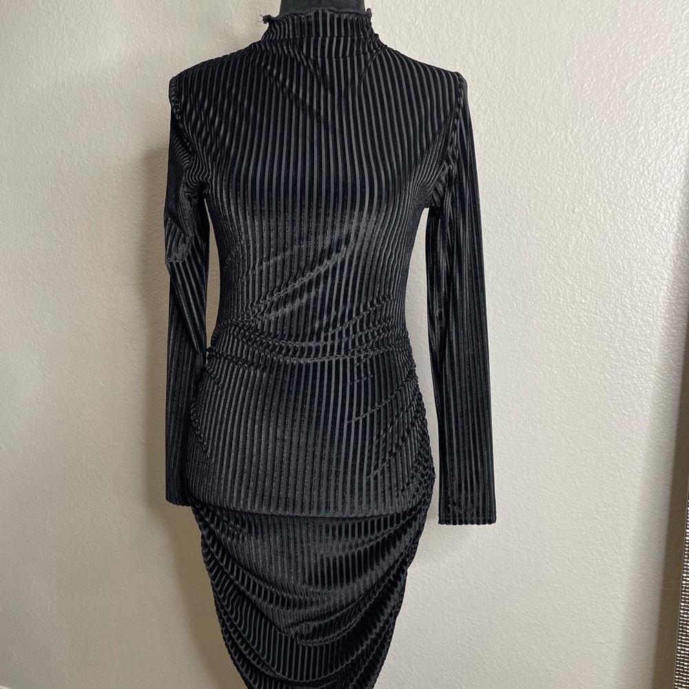 Shein ribbed long sleeve dress